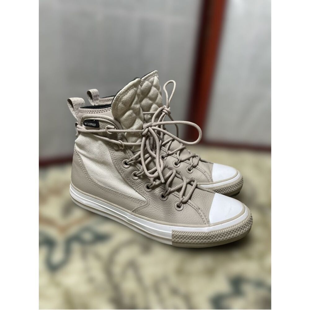 Converse Chuck Taylor Beige & White-Star All Terrain High-Top Sneakers (Unisex) - Picture 5 of 15
